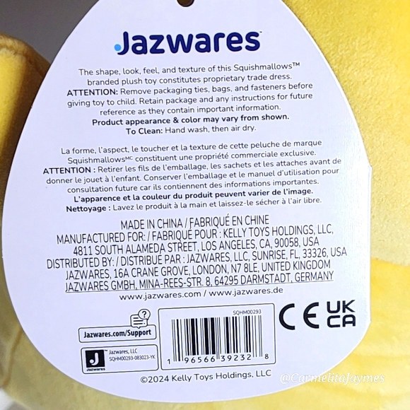 🐣 AIMEE 🐥 Chick w Floral Belly & Bunny Ears HugMee Easter 2024 Squishmallow - Picture 7 of 7